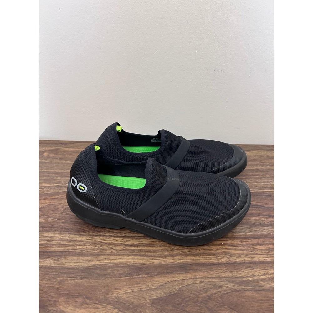OOFOS OOmg Low Mesh Black Recovery Shoes Womens 10 Slip On Sneakers